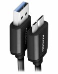 Axagon BUMM3-AM10AB SPEED Dátový kábel USB-A 3.2 - microUSB 1m čierna (BUMM3-AM10AB)