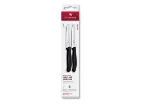 VICTORINOX Swiss Classic Príborový nôž 2 ks čierna / vrúbkované ostrie / dĺžka čepele 11 cm (6.7833.2)
