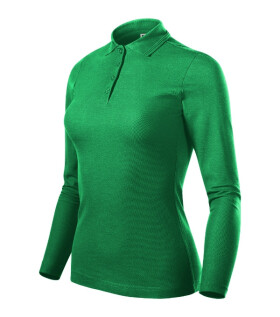 Polokošeľa Pique Polo LS stredne zelená XL
