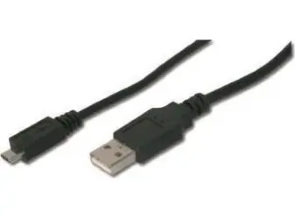 Digitus čierna / USB kábel / USB A na Micro USB B / USB 2.0 (480 Mbit/s) / 1 m (AK-300127-010-S)