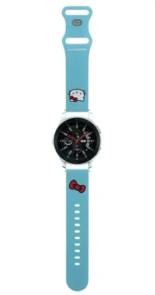 Hello Kitty Silikónový remienok Kitty Head 22mm modrý / Remienok / Univerzálny / Silikón (HKUWLSCHBLB)