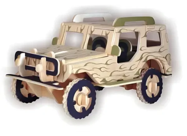 Woodcraft Drevené 3D puzzle Jeep