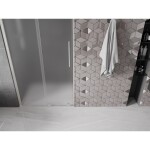 MEXEN/S - Velár posuvné sprchové dvere 120, dekor, nikel kartáčovaný 871-120-000-31-97