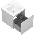 MEXEN/S - Orio kúpeľňová skrinka 45 cm s umývadlom Otis, 1 šuplík, šedá mat/biela mat 91A10-04547-1-BF62-W18M01