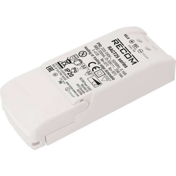 RECOM LED driver 25 W 500 mA 25 - 50 V/DC; RACT25-500