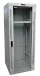Lexi-net 19" rozvádzač šedý / Stojanový rozvádzač / 27U / 600 x 600 mm / rozoberateľný / sklenené dvere (LS27U-60/60)