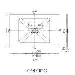 CERANO - Sprchová vanička obdélníková FlexiCut - SMC/minerální kompozit - upravitelná - bílá matná - 150x100x3 CER-666106