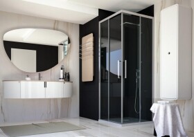 FORTE - Štvorcový sprchovací kút ESSENCE A1FS 80x80 cm BEA12DXA1+BEA12SXA1