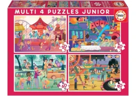 Educa Puzzle Zábavný park a Detská párty 4v1