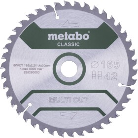 Metabo MULTI CUT CLASSIC 628280000 pílový kotúč 165 x 20 x 1.4 mm Počet zubov (na palec): 42 1 ks; 628280000
