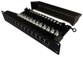 Xtendlan 10" čierna / Patch panel / 12 portov / Cat6 tienený / 1U / LSA (PP0-12C6S-LSA-HG)