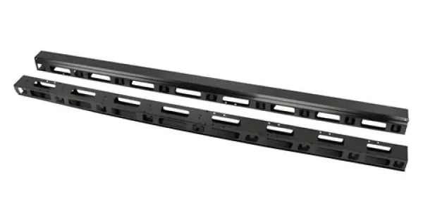 Lanberg Vertikálny káblový organizér 42U čierna / Káblový organizér / Pre 19" racky / 2 ks (AK-1210-B)