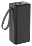 Platinet PMPB4065 čierna / Powerbanka / 40 000 mAh / 65W PD / 2x USB-C + 2x USB-A / displej / LED svietidlo (PLAPMPB4065)