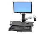 Ergotron StyleView Sit-Stand Combo Arm s prac. plochou / nástenný držiak do lišty / na LCD, klávesnici a myš / sklopný (45-260-026)