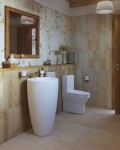 Voľne stojace umývadlo SAT Fusion 85x50 cm otvor pre batériu uprostred SATFUS8550 SATFUS8550