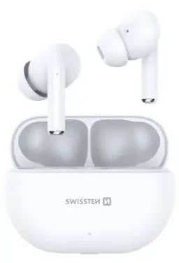 Swissten PRE TUNE biela / Bluetooth slúchadlá / mikrofón / Bluetooth 5.0 (54400200)