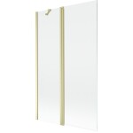 MEXEN - MIST vaňová zástena 110x150 cm 6mm f+s, zlatá kartáčovaná, číra 8A9-110-011-55-00