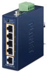 Planet ISW-504PT-E / Switch priemyselný / 1x 10/100 RJ45 / 4X 10/100 PoE+ / 802.3at 120W / -40 až 75 °C / IP40 (ISW-504PT-E)
