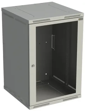 Solarix SENSA-18U-66-11-G sivá / Nástenný rozvádzač / 600 mm / 18U / dvere sklo / RAL 7035 (83000289)