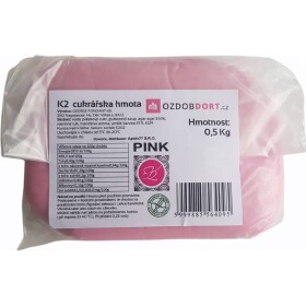 Potahová hmota K2 na tortu 1 kg, farba ružová - K2