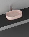 ISVEA - INFINITY OVAL keramické umývadlo na dosku, 55x36cm, ružová Salmon 10NF65055-2S