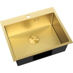MEXEN - Solix oceľový drez 1-bowl 600 x 500 mm, zlatá 6408601000-55