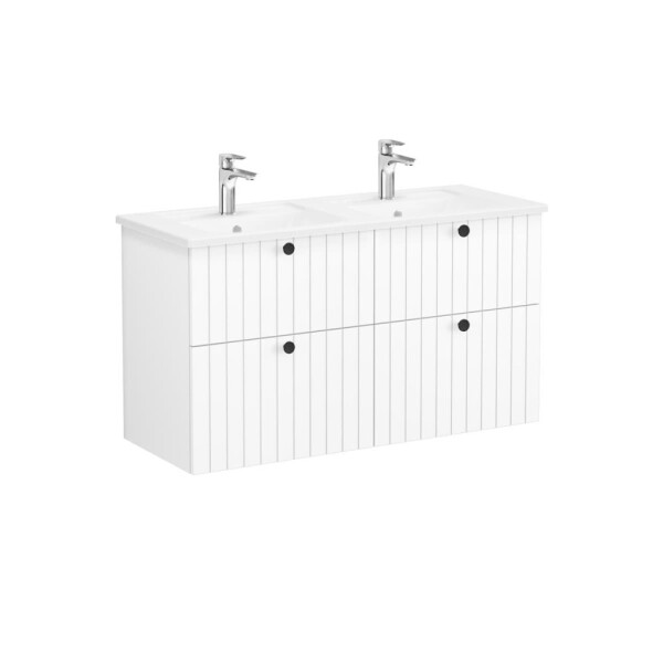 Kúpeľňová skrinka s umývadlom VitrA Root 120x67x46 cm biela mat ROOTG120WINTS ROOTG120WINTS
