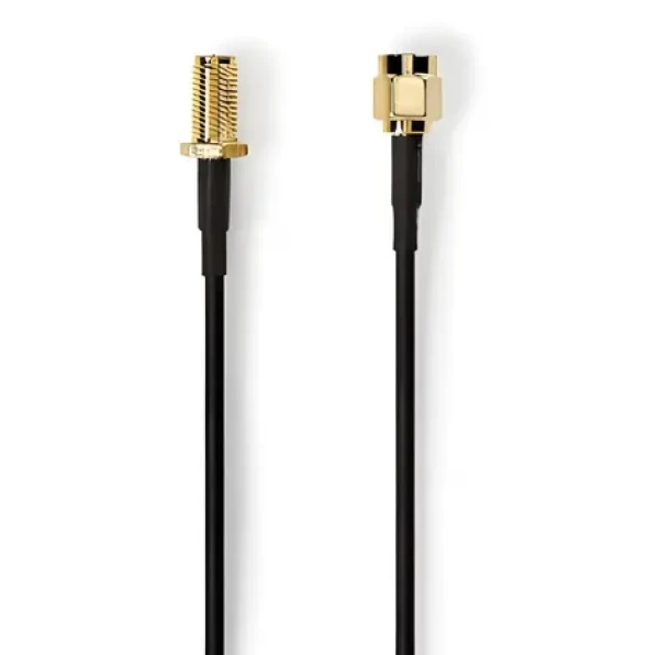 Nedis Anténny kábel RP-SMA čierna / Anténny kábel / RP-SMA - RP-SMA / 50 Ohm / 2 m (CSGL02210BK20)
