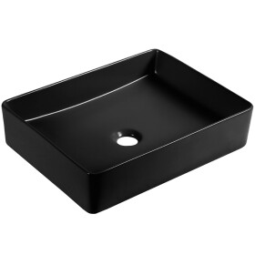 Laveo - Kvadrato - keramické umývadlo na dosku 47x36, čierna mat VUK_B247