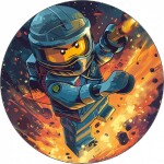 Jedlý papier Ninjago vo vesmíre, 19,5 cm - Pictu Hap