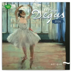 NOTIQUE Poznámkový kalendár Edgar Degas 2026 / 30 x 30 cm (PGP-35664)
