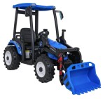 Mamido Detský elektrický traktor MEGA D68 24V s prívesom modrý