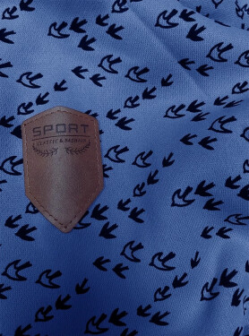 Svetlomodrá mikina s kapucňou s lastovičkami (2309) odstíny modré XXL (44)