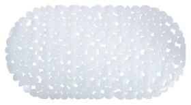 MSV Protišmyková podložka do vane GALETS biela / PVC / 35 x 68 cm
