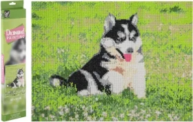 GRAFIX Diamantové maľovanie Husky