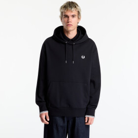 Mikina FRED PERRY Tipped Hooded Sweatshirt Black XL
