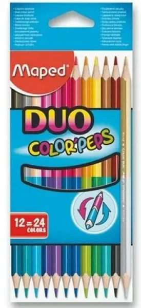 Maped Pastelky trojboké DUO Color#39;Peps 12ks (24014)