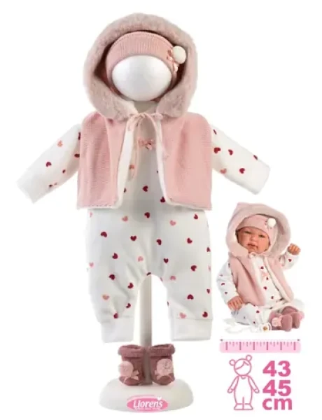 Llorens M844-40 oblečok pre bábiku bábätko NEW BORN veľkosti 43-45 cm