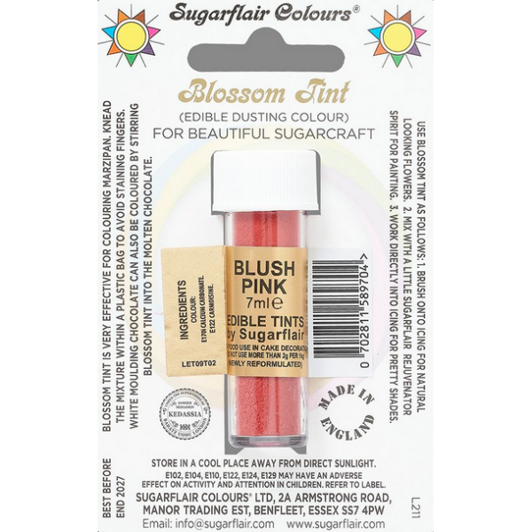 Jedlá prachová farba blush pink 7 ml - Sugarflair - Sugarflair