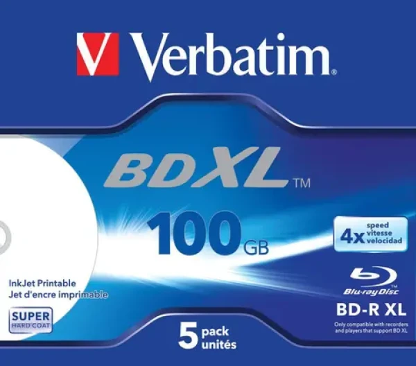 Verbatim BD- R 100 GB / Blu-ray disk / 4X / 5ks (43789)