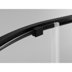 MEXEN/S - Exo štvrťkruhový posuvný sprchovací kút 90 x 90, transparent, čierna 8131-090-090-70-00