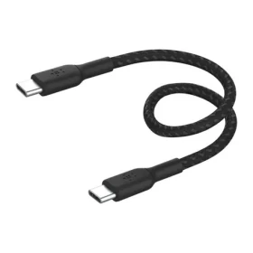 Belkin BOOST CHARGE napájací kábel opletený USB-C na USB-C čierna / 60W / 15cm (CAB004BT0MBK)