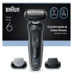 Braun Series 6 62-G1650s čierna / Planžetový holiaci strojček / 60 min prevádzka / vodeodolný / rýchlonabíjanie (8700216645362)