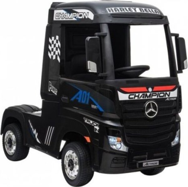 Lean Cars Elektrické autíčko Mercedes Actros lakované MP4 4x45W 2x12V7Ah čierna