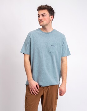 Patagonia M's Boardshort Logo Pocket Responsibili-Tee® Blue Sage M
