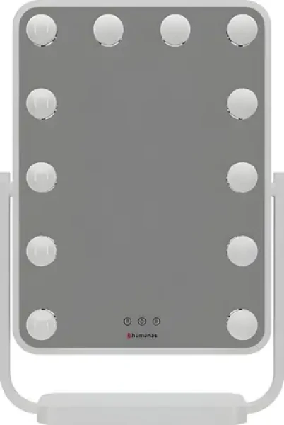 Humanas HS-HM01 biela / LED kozmetické zrkadlo / nastaviteľná teplota svetla / nastaviteľný náklon (HS2752 - białe)