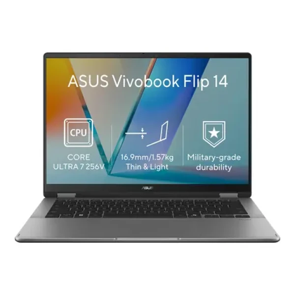 Asus Vivobook 14 Flip šedá (TP3407SA-OLED147WZ) / Konvertibilný notebook / 14" WUXGA OLED T / Intel Core Ultra 7 256V (TP3407SA-OLED147WZ)