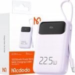 Mcdodo Mcdodo POWERBANK 10000MAH displejom 3X USB USB-C 22,5W KABEL USB-C