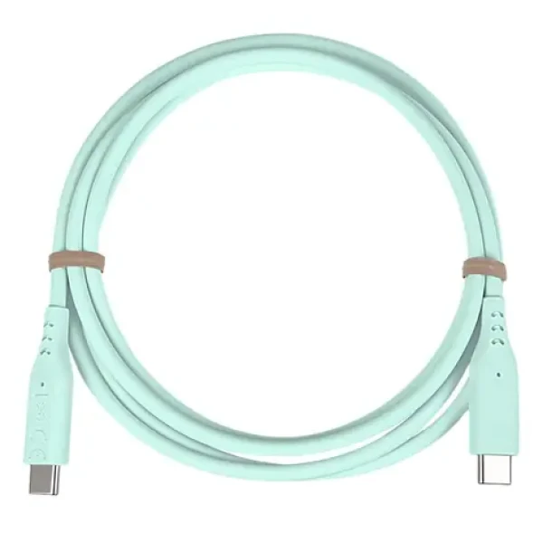 PremiumCord silikónový USB-C - USB-C tyrkysová / Kábel / 60W / PD / 480 Mbps / 1,5 m (ku31sa15t)