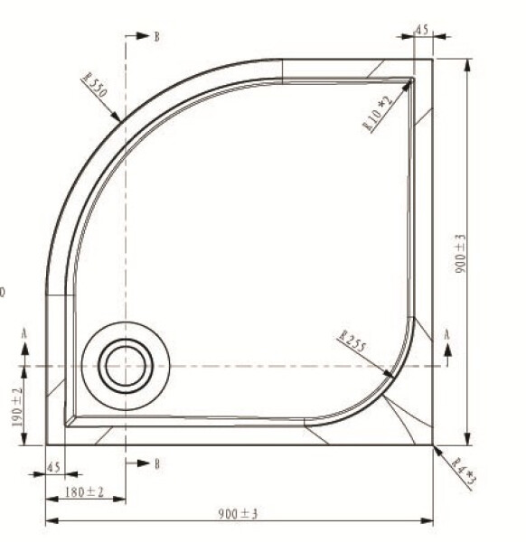 GELCO Sprchová vanička ERIKA GC559 900x900 profilovaná GC559